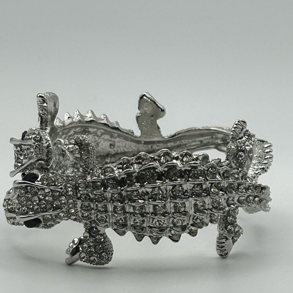 Kenneth Jay Lane Runway Double-Headed Alligator Bracelet - Picture 4 of 7